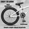 cubsala Freestyle BMX Bike, 20 Inch Kids Bicycle for 7-13 Years Old Kids and Beginner Level Rider, White view 3