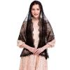 MioCloth Women Mantilla Veil Head Cover Traditional Embroidery Chapel Mantilla Lace Head Covering Wrap Shawl Scarf view 1