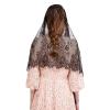 MioCloth Women Mantilla Veil Head Cover Traditional Embroidery Chapel Mantilla Lace Head Covering Wrap Shawl Scarf view 4