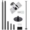PRIORMAN Permanent Pole Dance Kit, 45mm Pro Heavy-Duty 200KG Capacity Steel Dancing Pole, with Ceiling Mount Fixed Plate Enhanced Safety, Height Adjustable 7.38-8.85ft for Home/Studio (Black) view 1