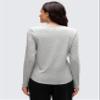 CRZ YOGA Pima Cotton Workout Long Sleeve Shirts for Women Athletic Crewneck Yoga Casual Tops Plain T-Shirt Heathered Medium Grey Small view 2