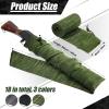 Treela 18 Pieces 54 Inch Silicone Gun Socks Anti Rust Thick Gun Sleeve Waterproof Fabric Knit Rifles Case with Drawstring Closure Storage Bulk Pack for Tactical Accessories(Green, Gray, Black) view 2