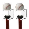 Baseball Bat Holder - 1 Pair Acrylic Baseball Bat Holder | Wall Mounted Display Shelf for Bats, Vertical Ball Display for Home and Office (Transparent) view 1