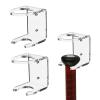 Baseball Bat Holder - 1 Pair Acrylic Baseball Bat Holder | Wall Mounted Display Shelf for Bats, Vertical Ball Display for Home and Office (Transparent) view 2