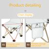 XIGOUZIQU Beige Folding Table with Chairs and Storage Bag, Portable Camping Table with Aluminium Legs, Suitable for Outdoor Camping picnics Beach barbecues Cooking (Size : 50cm+2 Chairs) view 4