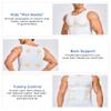 Mens Compression Shirt Workout Tank Tops Slimming Body Shaper Vest Abs Abdomen Undershirts (White, Medium) view 2