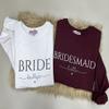 Personalized Gift for Bride, Bridal Party Gift, Custom Sweatshirt, Bridesmaid Shirt, Bridesmaid proposal, Custom Sweater, Bridal Shower Gift (M, Light Blue) view 2
