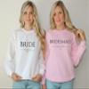 Personalized Gift for Bride, Bridal Party Gift, Custom Sweatshirt, Bridesmaid Shirt, Bridesmaid proposal, Custom Sweater, Bridal Shower Gift (M, Light Blue) view 4