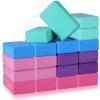 Honoson 20 Pcs Yoga Blocks Bulk 9''x6''x3'' High Density EVA Foam Blocks for Exercise Pilates Meditation, Lightweight Non-slip Surface, Improve Strength Balance Flexibility(Multicolor) view 1