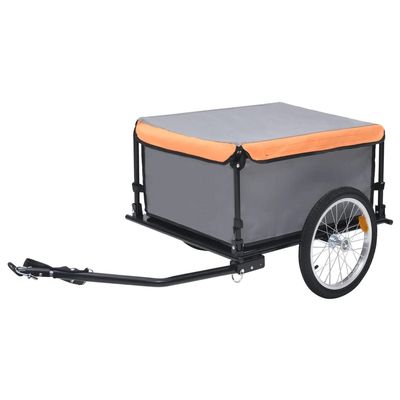 CUMYZO Bike Cargo Trailer with Removable Cargo Compartment and Weather-Resistant Cover, Loading Bike Trailer Storage Cart with Reflectors for Carrying Groceries, Camping Gear 53.5"x28.3"x22.8"