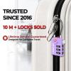SURE LOCK TSA Approved Luggage Locks with Open Alert Indicator, 3 Digit Combination Cable Travel Lock for Suitcase, Backpack, Gym Locker, Toolbox & Travel Bag(2, Purple 2 Pack) view 2