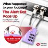 SURE LOCK TSA Approved Luggage Locks with Open Alert Indicator, 3 Digit Combination Cable Travel Lock for Suitcase, Backpack, Gym Locker, Toolbox & Travel Bag(2, Purple 2 Pack) view 3