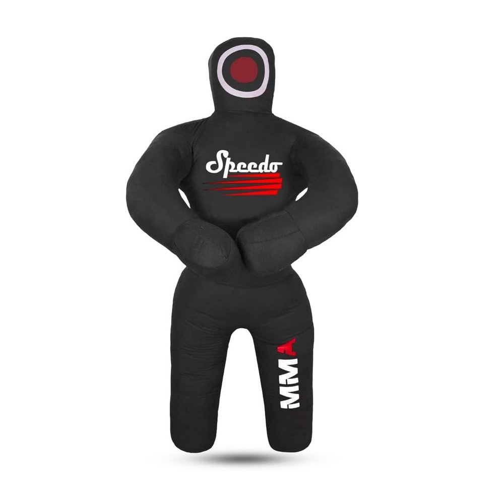 Kids Grappling Dummy  Unfilled Wrestling, Jiu Jitsu & MMA Training Partner for Kids - Durable Canvas - UNFILLED (Black, 100 CM)