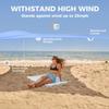 WEKAPO Beach Tent Sun Shelter - Easy Setup Beach Canopy with 4 Sturdy Poles, Large Sandbags and Shovel, 7'1'' Tall, Windproof Sun Shade for Backyard and Camping, UPF 50+ Protection view 4