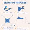 WEKAPO Beach Tent Sun Shelter - Easy Setup Beach Canopy with 4 Sturdy Poles, Large Sandbags and Shovel, 6'7'' Tall, Windproof Sun Shade for Backyard and Camping, UPF 50+ Protectio view 3