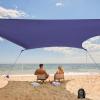 WEKAPO Beach Tent Sun Shelter - Easy Setup Beach Canopy with 4 Sturdy Poles, Extra Large Sandbags and Shovel, 7'8'' Tall, Windproof Sun Shade for Backyard and Camping, UPF 50+ Protection view 1