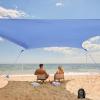 WEKAPO Beach Tent Sun Shelter - Easy Setup Beach Canopy with 4 Sturdy Poles, Large Sandbags and Shovel, 6'7'' Tall, Windproof Sun Shade for Backyard and Camping, UPF 50+ Protection view 1