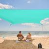 WEKAPO Beach Tent Sun Shelter - Easy Setup Beach Canopy with 4 Sturdy Poles, Large Sandbags and Shovel, 6'7'' Tall, Windproof Sun Shade for Backyard and Camping, UPF 50+ Protection view 1