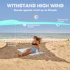 WEKAPO Beach Tent Sun Shelter - Easy Setup Beach Canopy with 4 Sturdy Poles, Large Sandbags and Shovel, 6'7'' Tall, Windproof Sun Shade for Backyard and Camping, UPF 50+ Protection view 4
