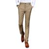 Men's Trousers Formal Business Suit Trousers, Khaki, 44W x 34L Long view 1