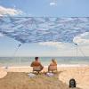 WEKAPO Beach Tent Sun Shelter - Easy Setup Beach Canopy with 4 Sturdy Poles, Large Sandbags and Shovel, 6'7'' Tall, Windproof Sun Shade for Backyard and Camping, UPF 50+ Protectio view 1