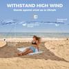 WEKAPO Beach Tent Sun Shelter - Easy Setup Beach Canopy with 4 Sturdy Poles, Large Sandbags and Shovel, 6'7'' Tall, Windproof Sun Shade for Backyard and Camping, UPF 50+ Protectio view 4