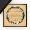 to My Badass Granddaughter Cuban Link Bracelet from Grandfather, Granddaughter Birthday Gifts for Granddaughter Sarcastic, Motivational, Granddaughter Message Card Mother's Day view 1
