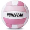 RUN2PEAK Soft Pink Volleyball Ball Gifts for Teen Girls Kids Youth Team Beginners Durable Volleyballs for Outdoor Indoor Beach Pool Water Play Official Size 5 Training Practice Volley Ball view 1