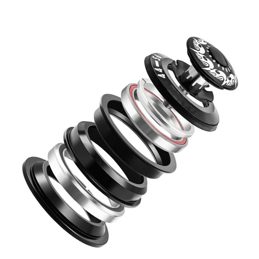 BOXKAT 44mm-56MM Bike Headset Front Fork, Aluminium Alloy Bearing Headset Set Mountain Bike Road Headset