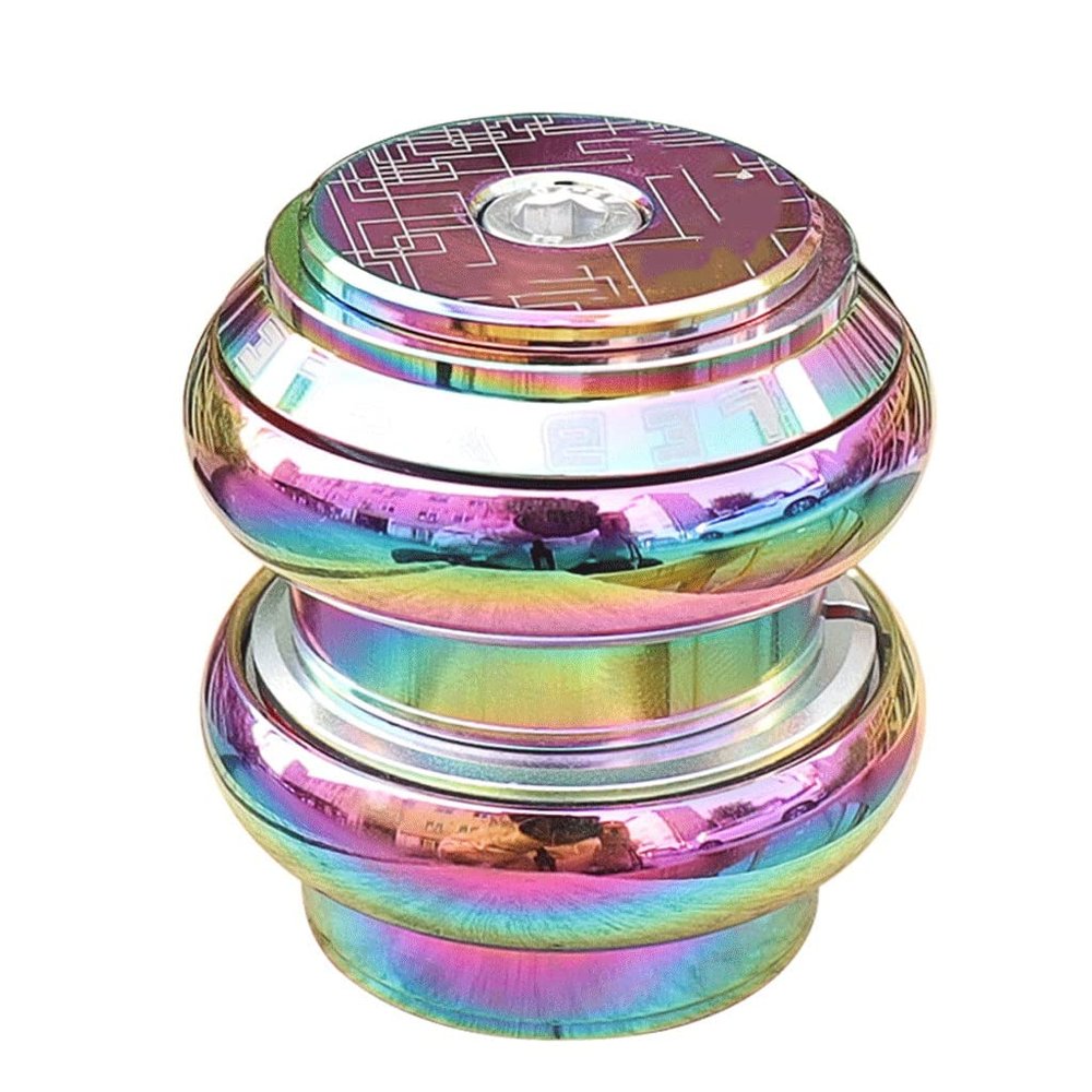 BOXKAT Headsets Set 44-56mm Mountain Bike Aluminum Alloy Bearing Headset Dazzling Color Head Bowl Road Bike (Color : Dazzle, Size : 34-34mm)