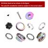 BOXKAT Headsets Set 44-56mm Mountain Bike Aluminum Alloy Bearing Headset Dazzling Color Head Bowl Road Bike (Color : Dazzle, Size : 34-34mm) view 2