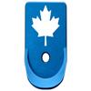 NDZ Performance Magazine Base Plate Finger Extension for Glock Gen 1-5 9MM .40 .357 SIG Laser Engraved Anodized Aluminum in Blue - Canadian Maple Leaf view 1