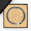 to Our Badass Son Cuban Link Bracelet from Mom & Dad, Son Birthday Gifts for Son Sarcastic, Motivational, Son Message Card Mother's Day Father's Day Graduation Gifts view 1