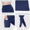 KOWBEAR Women's High Waisted Workout Leggings Athletic Running Stretchy Yoga Pants with Pockets Navy XL view 4