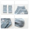 VBESTLIFE Baby Knee Pads Socks Set, Soft Cotton Crawling Knee Foot Protectors with Nonslip Points for Baby Boys Girls Crawling Learn to Walk Blue (M 1-2 Years Old) view 2
