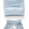 VBESTLIFE Baby Knee Pads Socks Set, Soft Cotton Crawling Knee Foot Protectors with Nonslip Points for Baby Boys Girls Crawling Learn to Walk Blue (M 1-2 Years Old) view 3