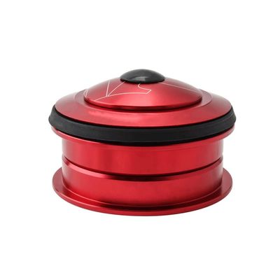 BOXKAT Bike Headset Aluminium Alloy, Front Fork Stem Headsets Straight Tube Bearing Headset for Most Bike with 44mm Head Tube (Color : Red, Size : 44mm)