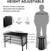 KPR Retractable Small Folding Table and Stool Set, Portable Camping Foldable Table Lightweight Yet More Sturdy with Adjustable Stool for Outdoor Picnic, Beach, Camp, Also Ideal as Laptop Bed Desk view 3