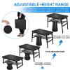 KPR Retractable Small Folding Table and Stool Set, Portable Camping Foldable Table Lightweight Yet More Sturdy with Adjustable Stool for Outdoor Picnic, Beach, Camp, Also Ideal as Laptop Bed Desk view 4