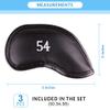 All Teed Up Premium Magnetic Leather Wedge Club Head Covers Set of 3 Fits Most Clubs Embroidered Club Label on Both Sides of Club Head Cover (50,54,58) view 4