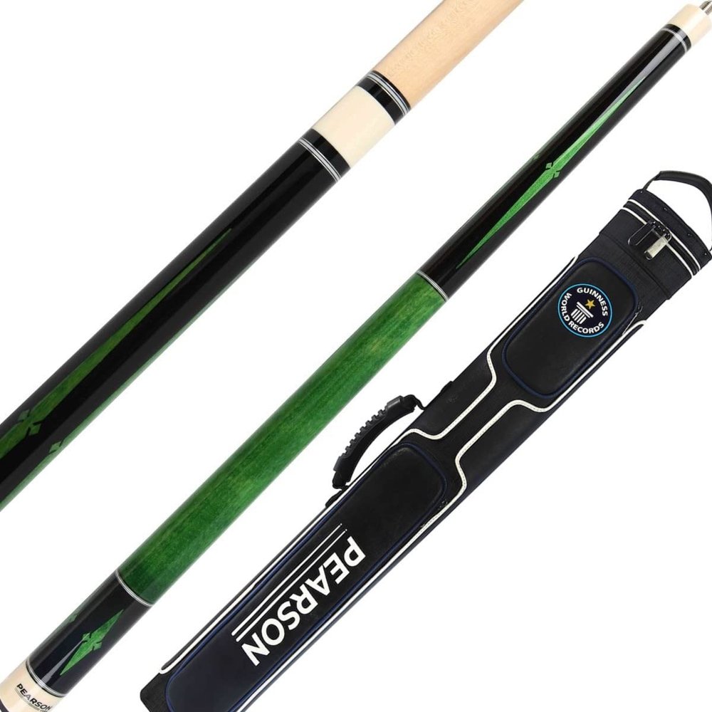 PEARSON Players Series PP-GRN Pool Cue Stick w/ 2x2 World Record Cue Case (19 oz)