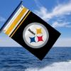 Rico Industries NFL Football Pittsburgh Steelers Stripes Utility Flag - Double Sided - Great for Boat/Golf Cart/Home ect., 12" x 17" view 4
