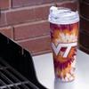 NCAA Rico Industries Virginia Tech Hokies Metallic Tye Dye 24oz Acrylic Tumbler with Hinged Lid view 2