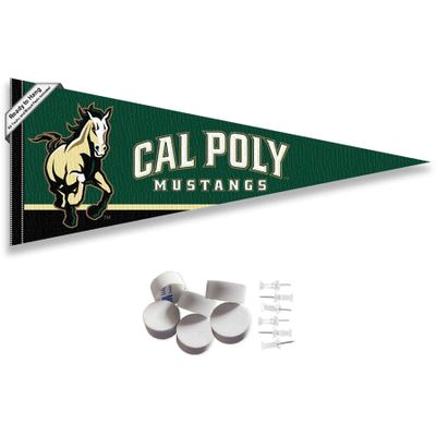 College Flags & Banners Co. Cal Poly Mustangs Pennant Flag and Wall Tack Mount Pads