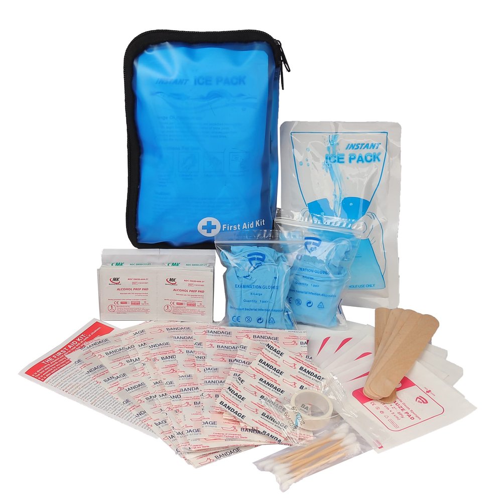 Galaxy 131 Pcs First Aid Kits for Survival Emergency Trauma Military Tactical Medical Hunting Camping Hiking Fishing IFAK EMT Bag (131 Pcs Blue First Aid Kits)