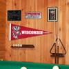 College Flags & Banners Co. Wisconsin Badgers Bucky Mascot Pennant Flag and Wall Tack Mount Pads view 4