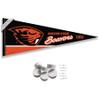 College Flags & Banners Co. Oregon State Beavers Beaver Logo Pennant Flag and Wall Tack Mount Pads view 1