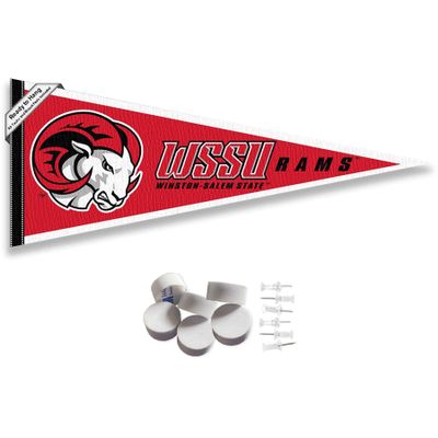 College Flags & Banners Co. Winston Salem State Rams Pennant Flag and Wall Tack Mount Pads