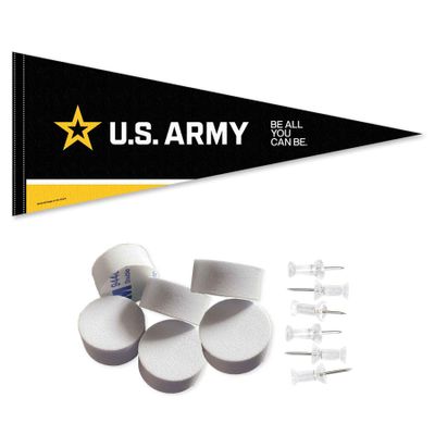 College Flags & Banners Co. US Army Insignia Seal Pennant Flag and Wall Tack Mount Pads