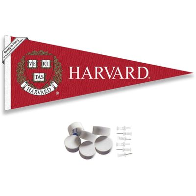 Harvard Crimson Pennant Flag and Wall Tack Mount Pads